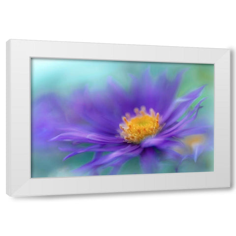 Gold and Purple in the Mist V White Modern Wood Framed Art Print by Hunt, Gillian