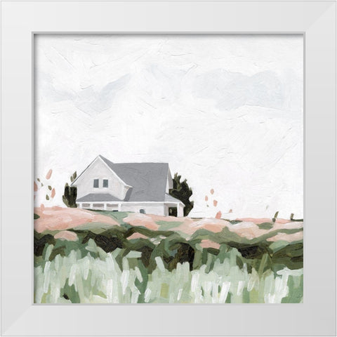 Custom House on a Hill I White Modern Wood Framed Art Print by Scarvey, Emma