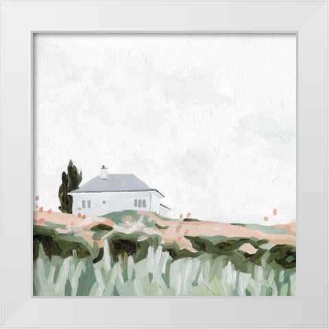 Custom House on a Hill II White Modern Wood Framed Art Print by Scarvey, Emma