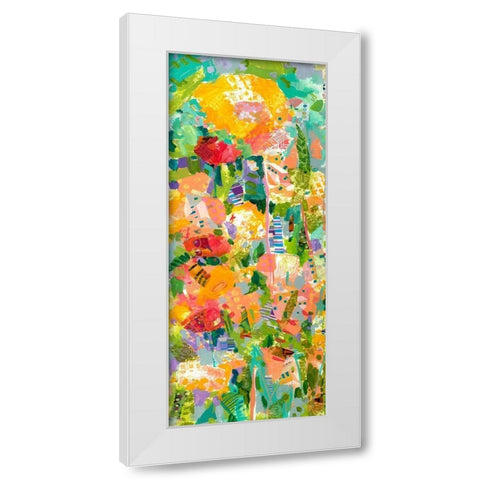 Custom Lime Garden I White Modern Wood Framed Art Print by Grim, Tara Funk