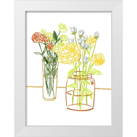 Starting Fresh II White Modern Wood Framed Art Print by Wang, Melissa