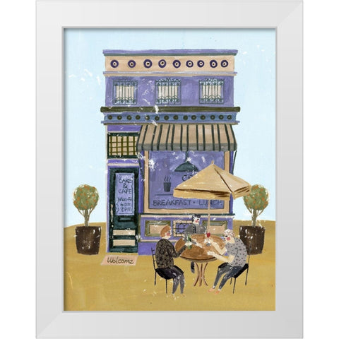 Local Cafe II White Modern Wood Framed Art Print by Wang, Melissa