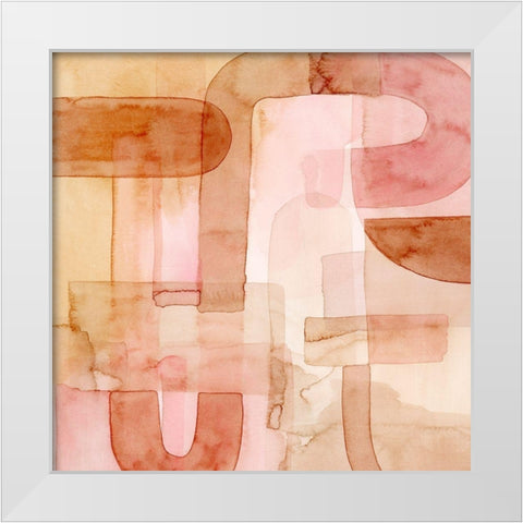 Build Up I White Modern Wood Framed Art Print by Popp, Grace