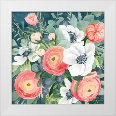 Bewitching Bouquet I White Modern Wood Framed Art Print by Popp, Grace