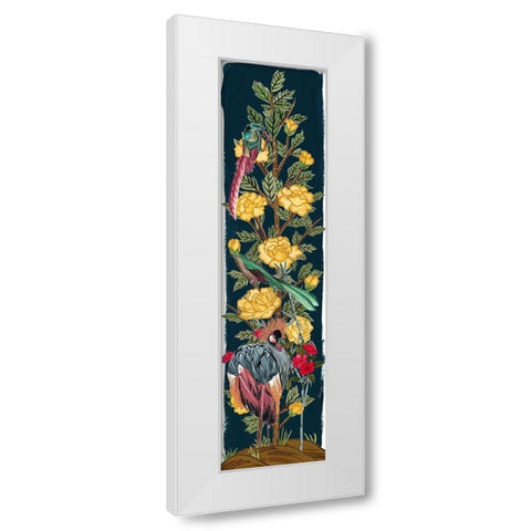 Chinese Peonies I White Modern Wood Framed Art Print by Wang, Melissa