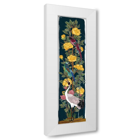 Chinese Peonies III White Modern Wood Framed Art Print by Wang, Melissa