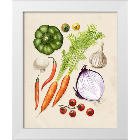 Vegetable Garden II White Modern Wood Framed Art Print by Popp, Grace