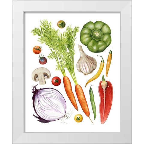 Home Harvest I White Modern Wood Framed Art Print by Popp, Grace