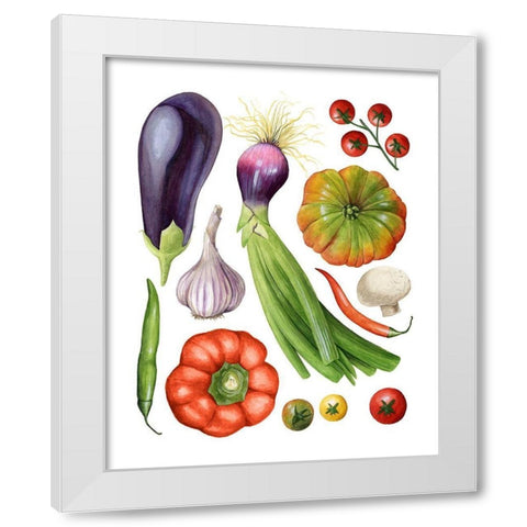 Home Harvest II White Modern Wood Framed Art Print by Popp, Grace