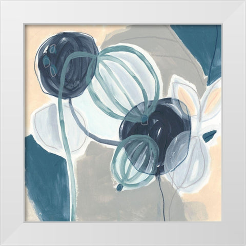 Tropical Song II White Modern Wood Framed Art Print by Vess, June Erica