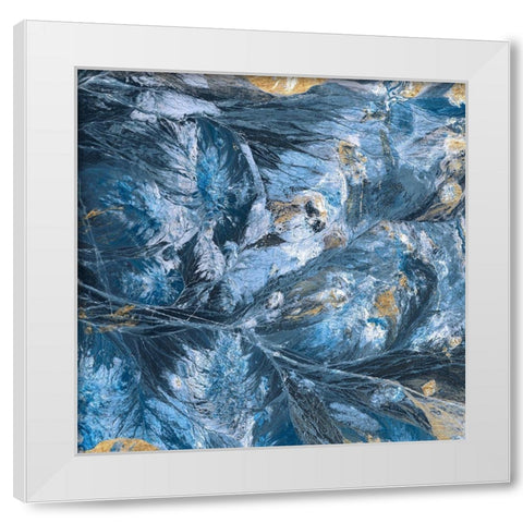Gilded Indigo I White Modern Wood Framed Art Print by Fagalde, Jarman