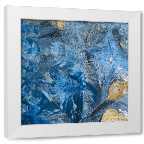 Gilded Indigo III White Modern Wood Framed Art Print by Fagalde, Jarman