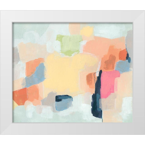 Cartographers Dream I White Modern Wood Framed Art Print by Vess, June Erica