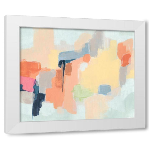 Cartographers Dream II White Modern Wood Framed Art Print by Vess, June Erica