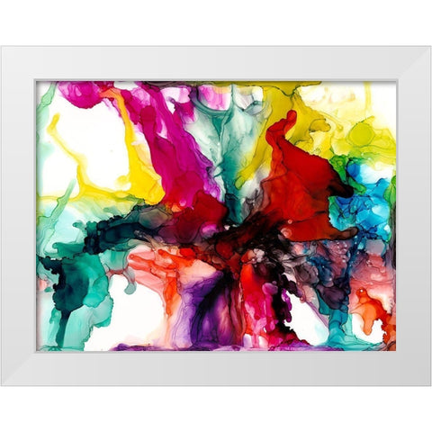Jeweltone Prism I White Modern Wood Framed Art Print by Goldberger, Jennifer