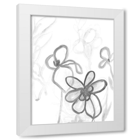 Winter Garden I White Modern Wood Framed Art Print by Vess, June Erica
