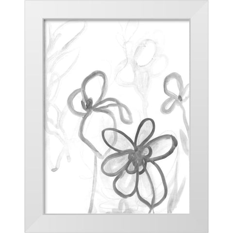 Winter Garden I White Modern Wood Framed Art Print by Vess, June Erica