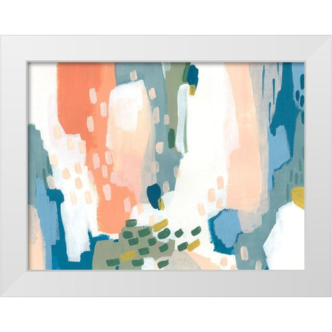 Puzzle Shift II White Modern Wood Framed Art Print by Vess, June Erica
