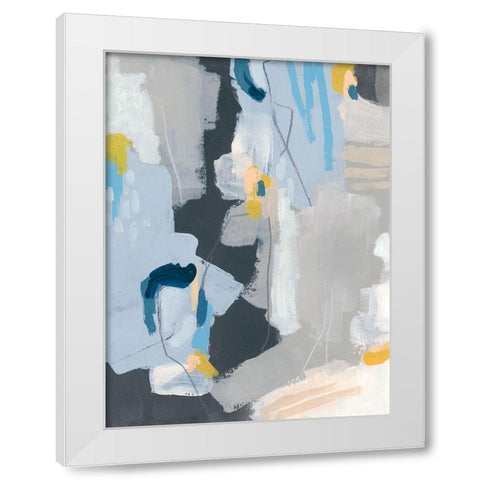 Joy Notes I White Modern Wood Framed Art Print by Vess, June Erica