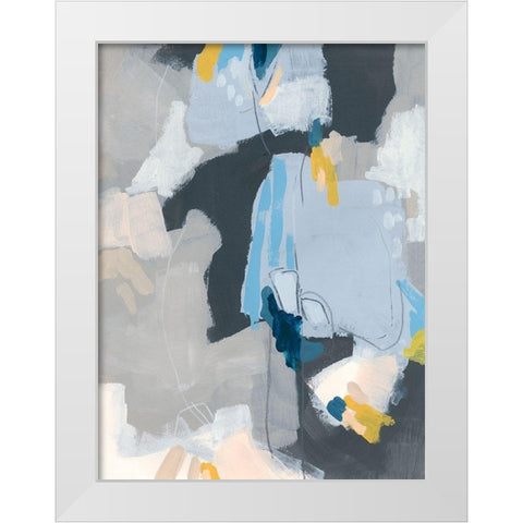 Joy Notes II White Modern Wood Framed Art Print by Vess, June Erica