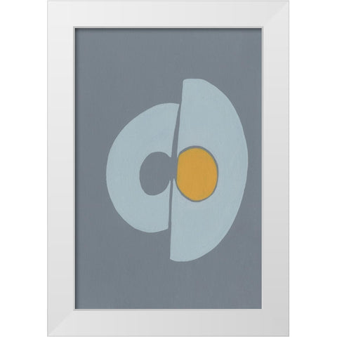 Quaternary Trilogy III White Modern Wood Framed Art Print by Moore, Regina