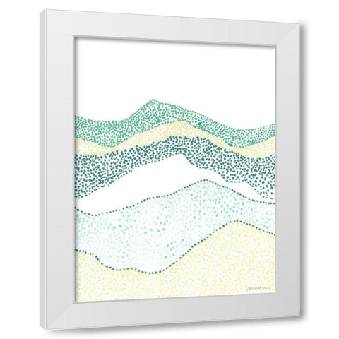 Terra Dots I White Modern Wood Framed Art Print by Lam, Vanna