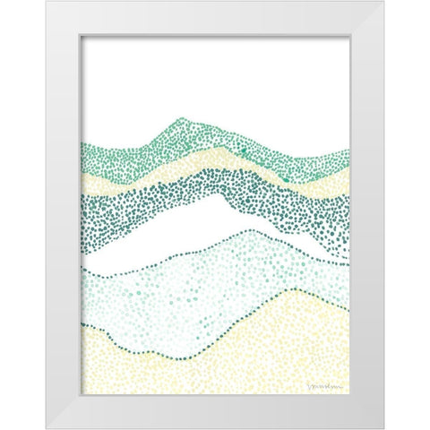 Terra Dots I White Modern Wood Framed Art Print by Lam, Vanna