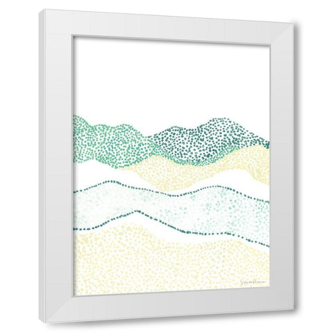 Terra Dots II White Modern Wood Framed Art Print by Lam, Vanna