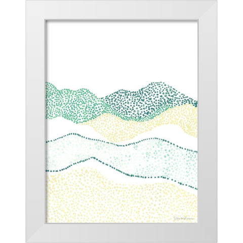 Terra Dots II White Modern Wood Framed Art Print by Lam, Vanna