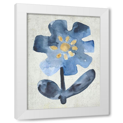 Sea Flower I White Modern Wood Framed Art Print by Zarris, Chariklia