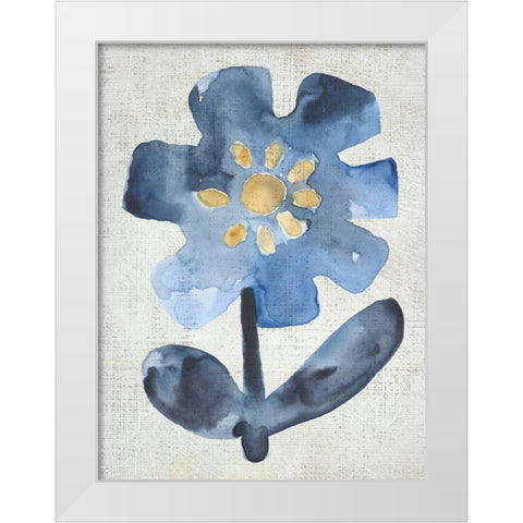 Sea Flower I White Modern Wood Framed Art Print by Zarris, Chariklia