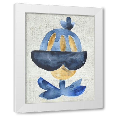 Sea Flower V White Modern Wood Framed Art Print by Zarris, Chariklia