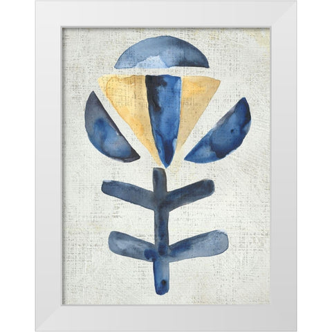 Sea Flower VIII White Modern Wood Framed Art Print by Zarris, Chariklia