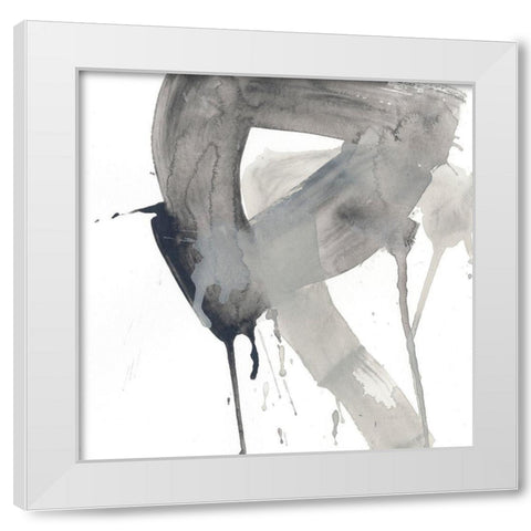 Swath I White Modern Wood Framed Art Print by Vess, June Erica