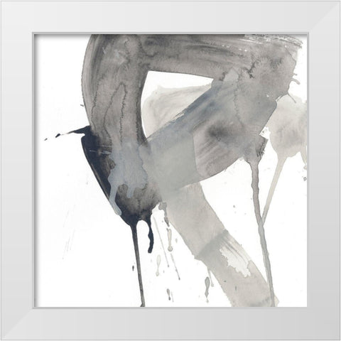 Swath I White Modern Wood Framed Art Print by Vess, June Erica