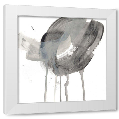 Swath II White Modern Wood Framed Art Print by Vess, June Erica