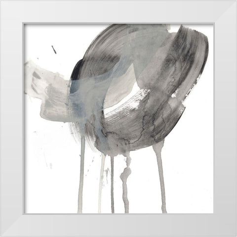 Swath II White Modern Wood Framed Art Print by Vess, June Erica