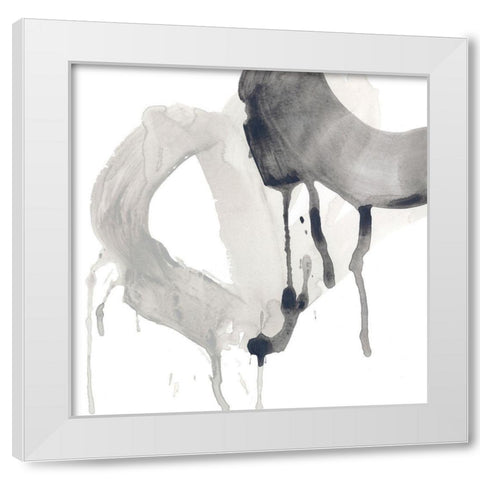 Swath IV White Modern Wood Framed Art Print by Vess, June Erica