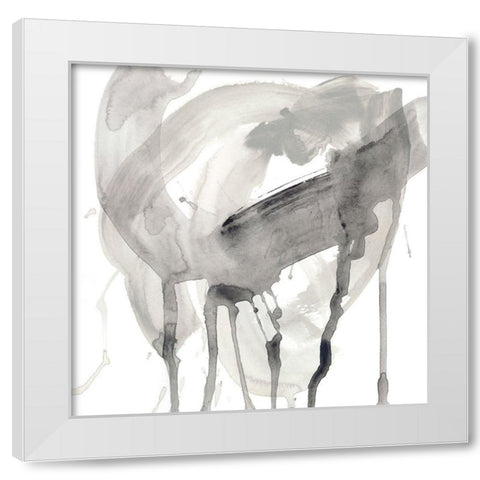 Swath V White Modern Wood Framed Art Print by Vess, June Erica