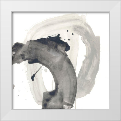Swath VI White Modern Wood Framed Art Print by Vess, June Erica