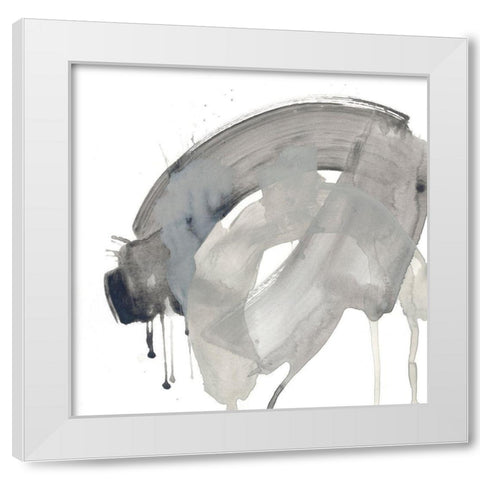 Swath VIII White Modern Wood Framed Art Print by Vess, June Erica