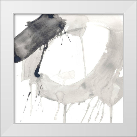 Swath IX White Modern Wood Framed Art Print by Vess, June Erica