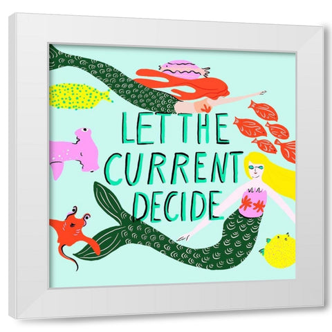 Oceans Bottom II White Modern Wood Framed Art Print by Blanckslate