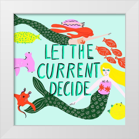 Oceans Bottom II White Modern Wood Framed Art Print by Blanckslate