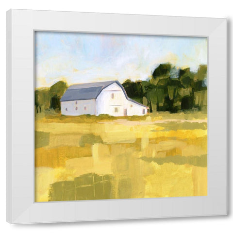 Golden Country I White Modern Wood Framed Art Print by Borges, Victoria