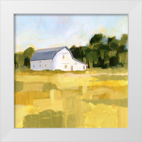 Golden Country I White Modern Wood Framed Art Print by Borges, Victoria