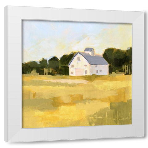 Golden Country II White Modern Wood Framed Art Print by Borges, Victoria