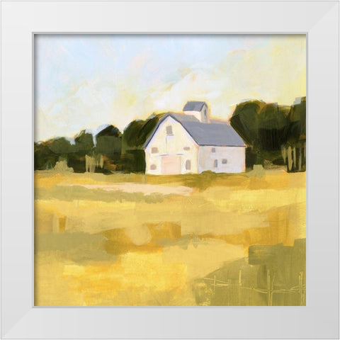 Golden Country II White Modern Wood Framed Art Print by Borges, Victoria