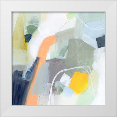 Tumbled Topography I White Modern Wood Framed Art Print by Borges, Victoria