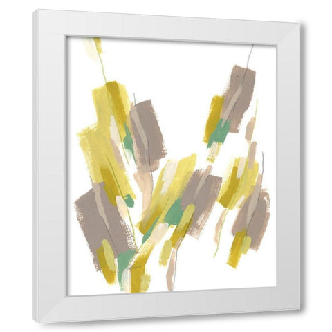 Fractal Cascade II White Modern Wood Framed Art Print by Vess, June Erica